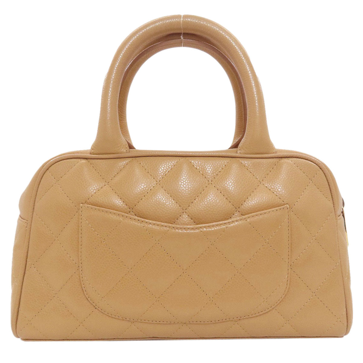 CHANEL Mini Boston Bag Matelasse Gold Hardware Handbag Grained Calfskin Skin Ladies [Used]