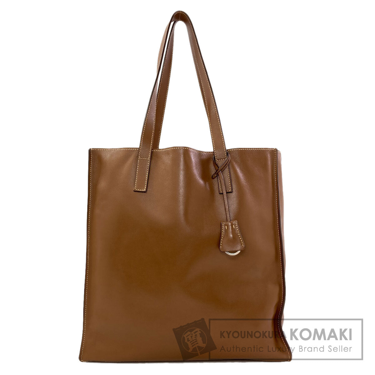 PRADA 1BG002 Triangle logo Tote Bag Calf Ladies [Used]
