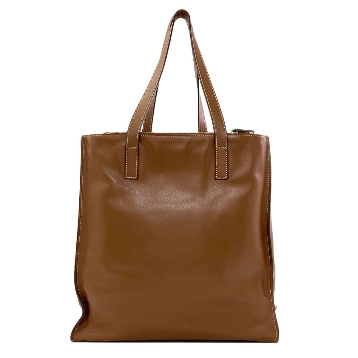 PRADA 1BG002 Triangle logo Tote Bag Calf Ladies [Used]