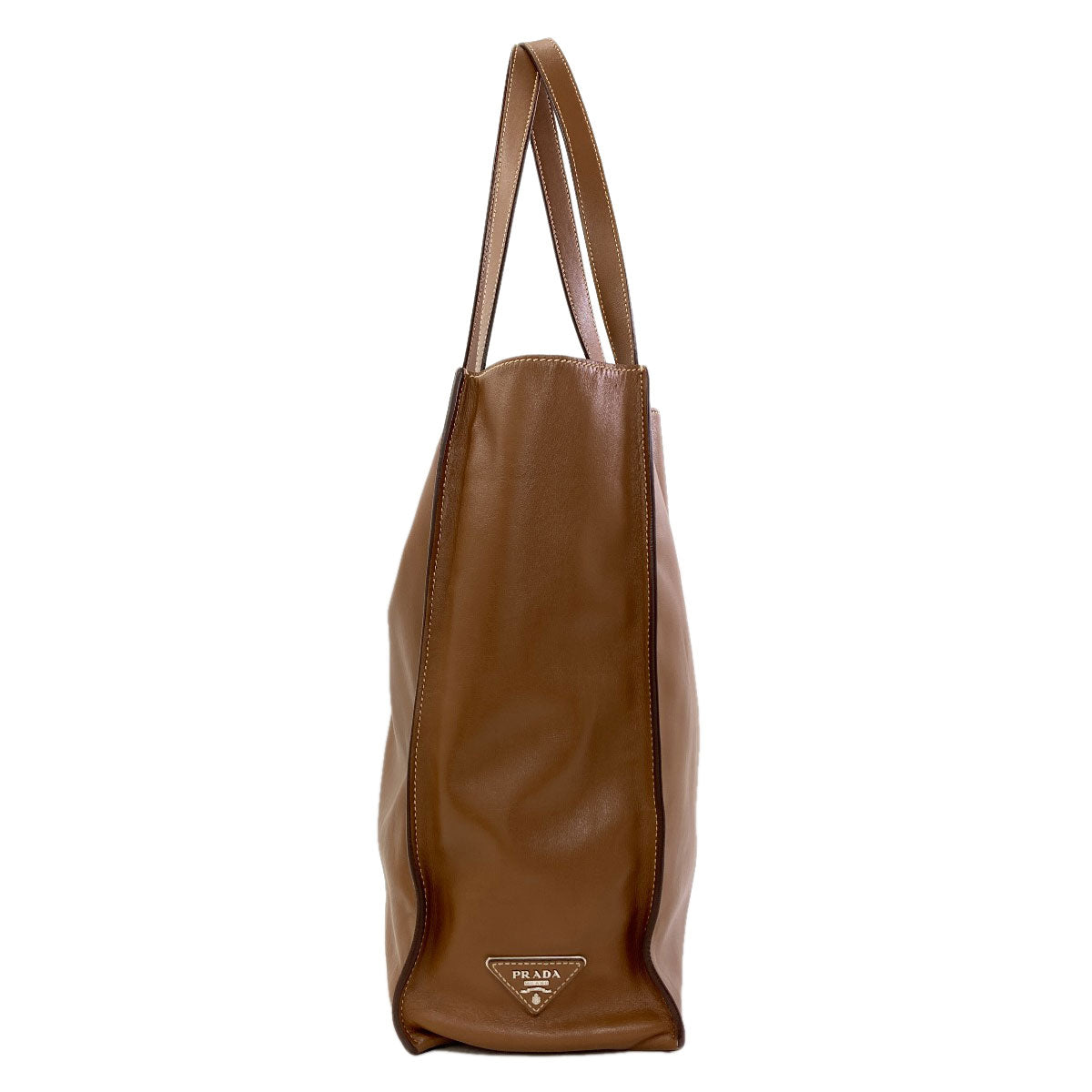 PRADA 1BG002 Triangle logo Tote Bag Calf Ladies [Used]