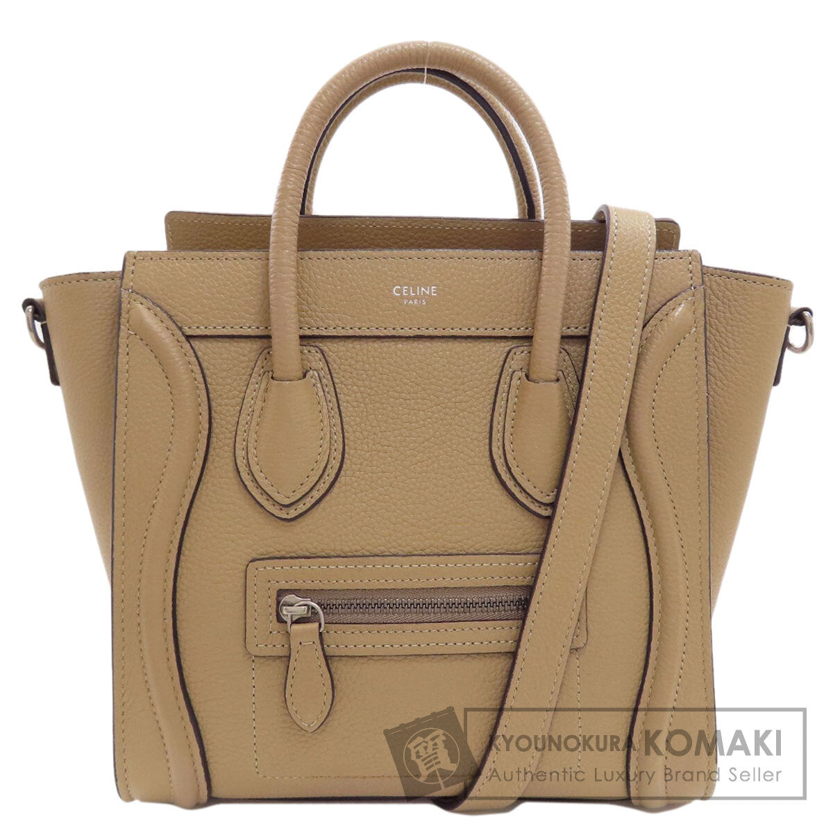 CELINE Luggage nano 2 WAY Handbag Calf Ladies [Used]