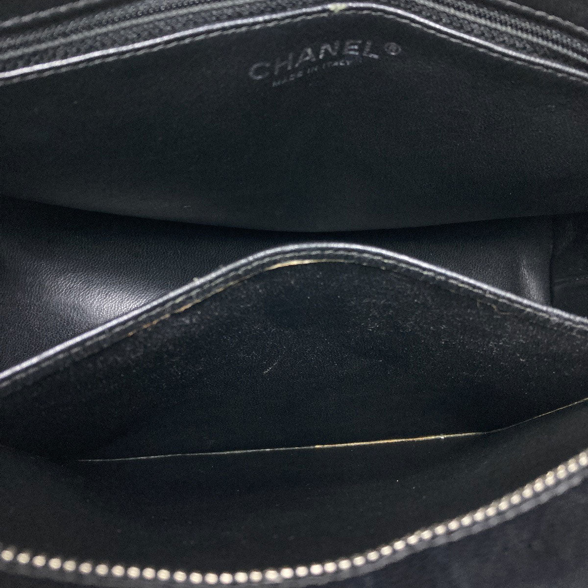 CHANEL Medallion SilverHardware Tote Bag Grained Calfskin Skin Ladies [Used]