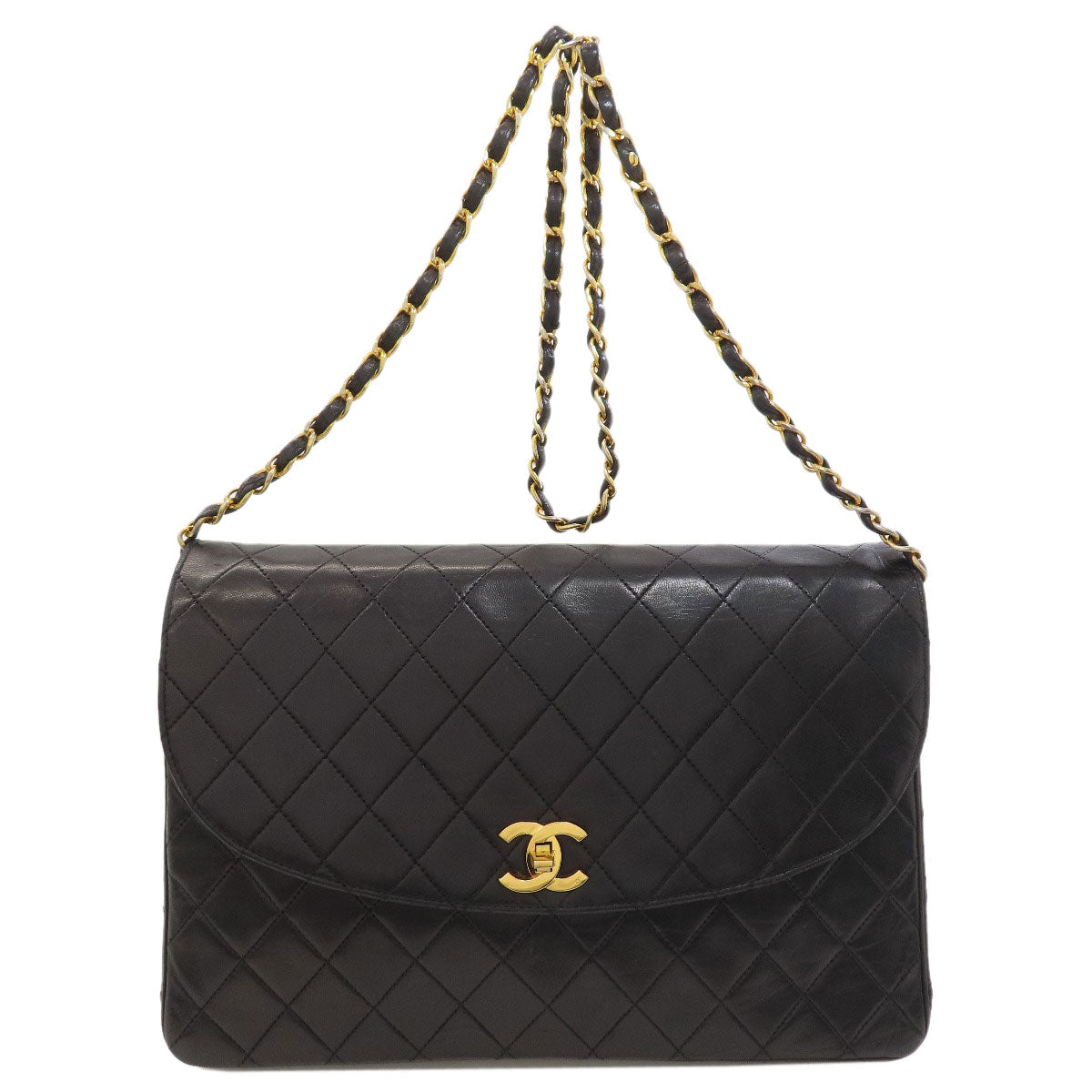 CHANEL Matelasse COCO Mark GoldHardware Shoulder Bag Lambskin Ladies [Used]