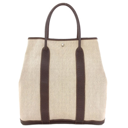 HERMES Garden File MM SilverHardware Tote Bag Tower ash BufflLadies [Used]