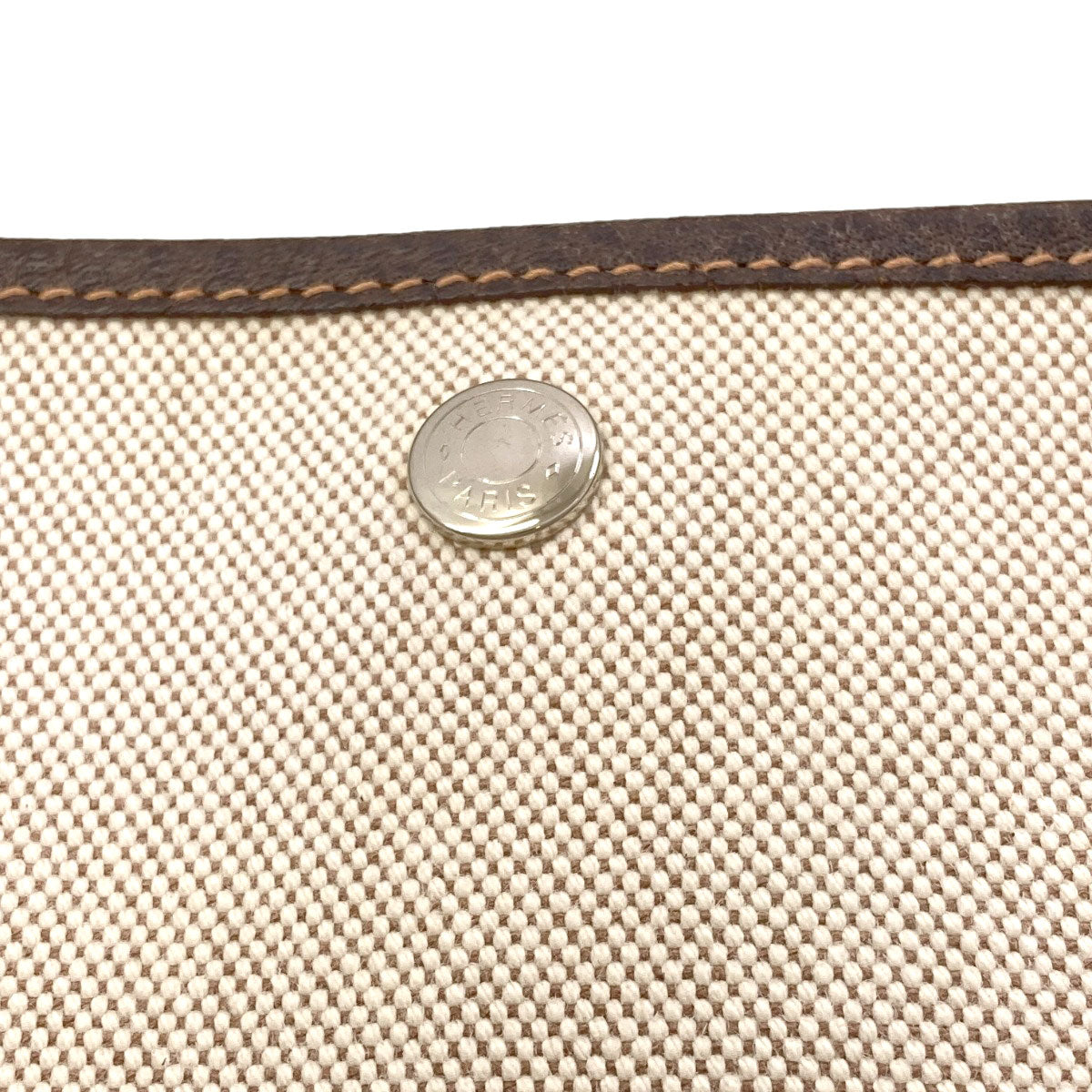 HERMES Garden File MM SilverHardware Tote Bag Tower ash BufflLadies [Used]