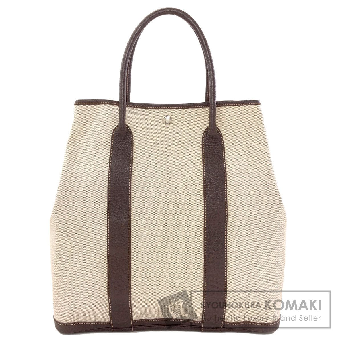 HERMES Garden File MM SilverHardware Tote Bag Tower ash BufflLadies [Used]