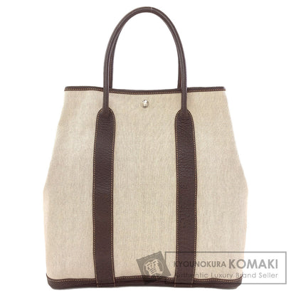 HERMES Garden File MM SilverHardware Tote Bag Tower ash BufflLadies [Used]