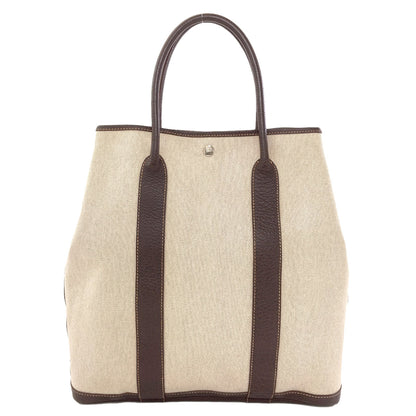 HERMES Garden File MM SilverHardware Tote Bag Tower ash BufflLadies [Used]