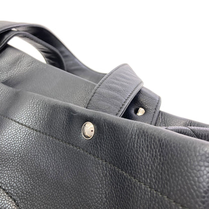 CHANEL COCO Mark SilverHardware Tote Bag Grained Calfskin Skin Ladies [Used]