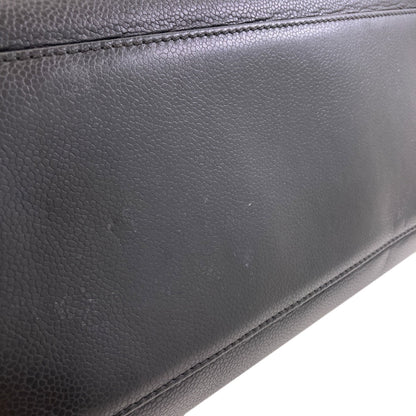 CHANEL COCO Mark SilverHardware Tote Bag Grained Calfskin Skin Ladies [Used]