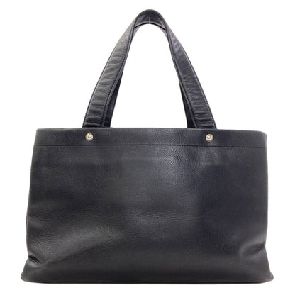 CHANEL COCO Mark SilverHardware Tote Bag Grained Calfskin Skin Ladies [Used]