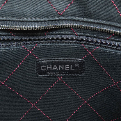 CHANEL On the Road Wild Stitch SilverHardware Tote Bag Grained Calfskin Skin Ladies [Used]