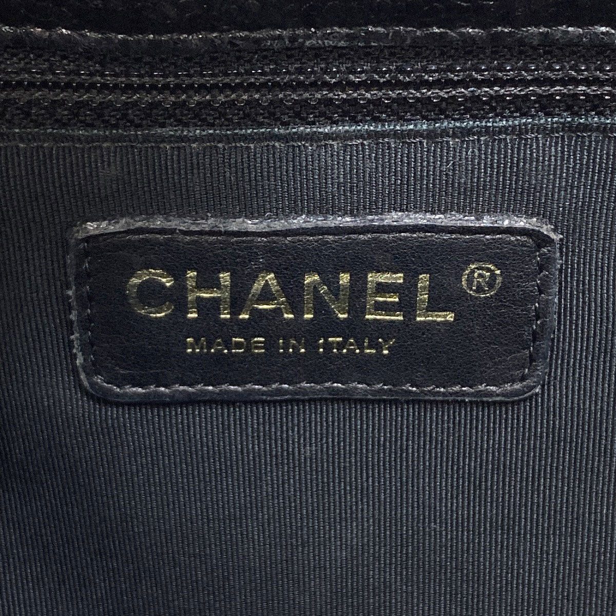 CHANEL Petit Shopping PST Matelasse GoldHardware Tote Bag Grained Calfskin Skin Ladies [Used]