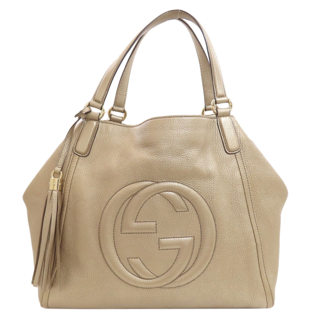 GUCCI 282309 Soho Interlocking G Tote Bag Leather Ladies [Used]