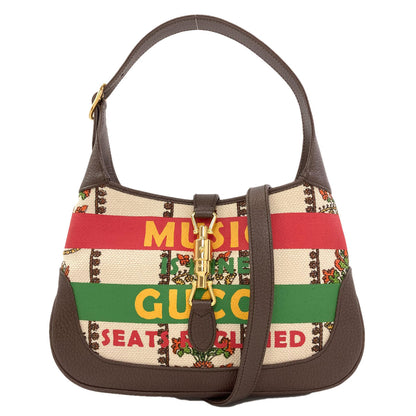 GUCCI 636706 Jackie 1961 2WAY Handbag Canvas LeatherLadies [Used]