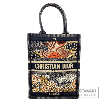 CHRISTIAN DIOR Mini Vertical Book Tote Handbag Canvas Ladies [Used]
