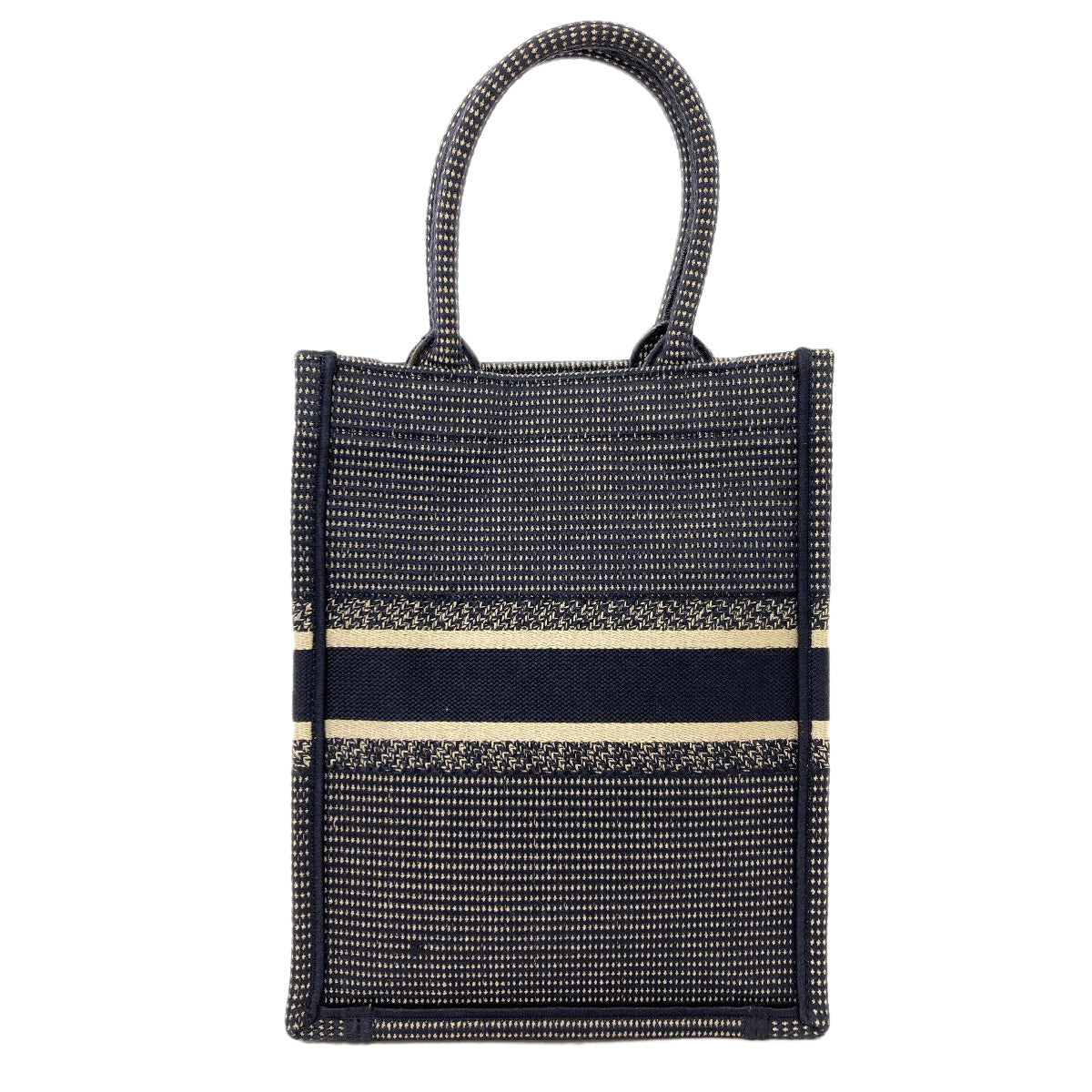 CHRISTIAN DIOR Mini Vertical Book Tote Handbag Canvas Ladies [Used]