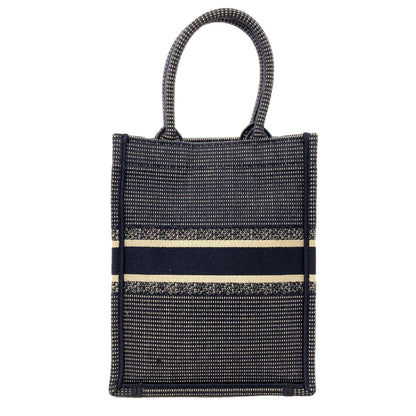 CHRISTIAN DIOR Mini Vertical Book Tote Handbag Canvas Ladies [Used]