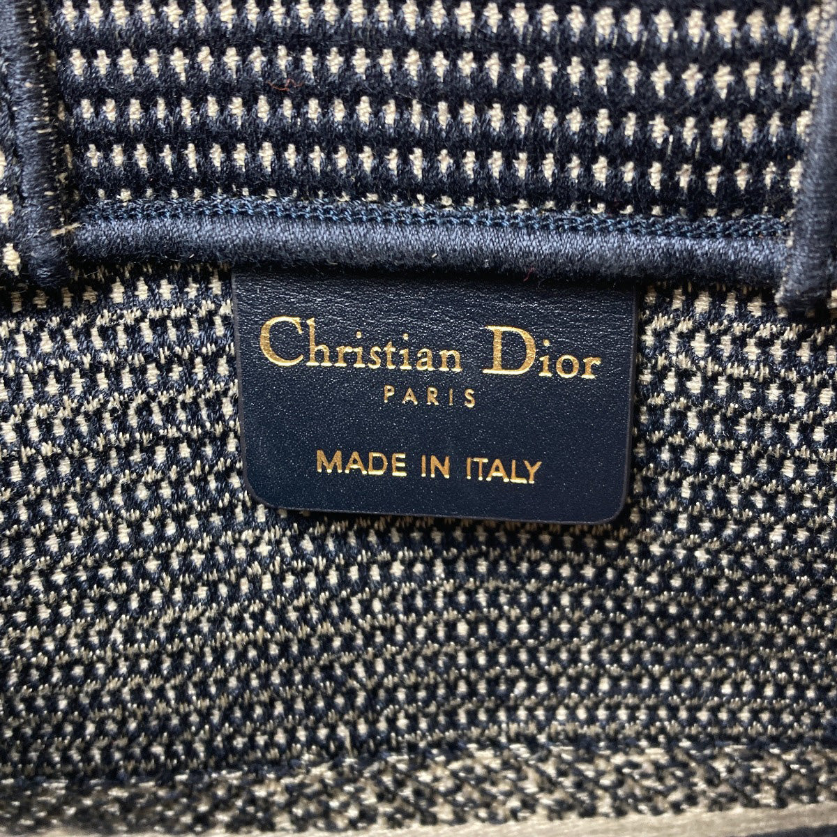 CHRISTIAN DIOR Mini Vertical Book Tote Handbag Canvas Ladies [Used]