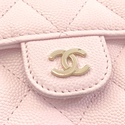 CHANEL AP2096 GoldHardware Flap Phone Case Shoulder Bag Grained Calfskin Skin Ladies [Used]