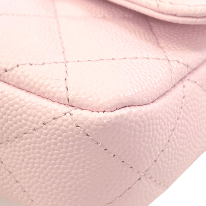 CHANEL AP2096 GoldHardware Flap Phone Case Shoulder Bag Grained Calfskin Skin Ladies [Used]