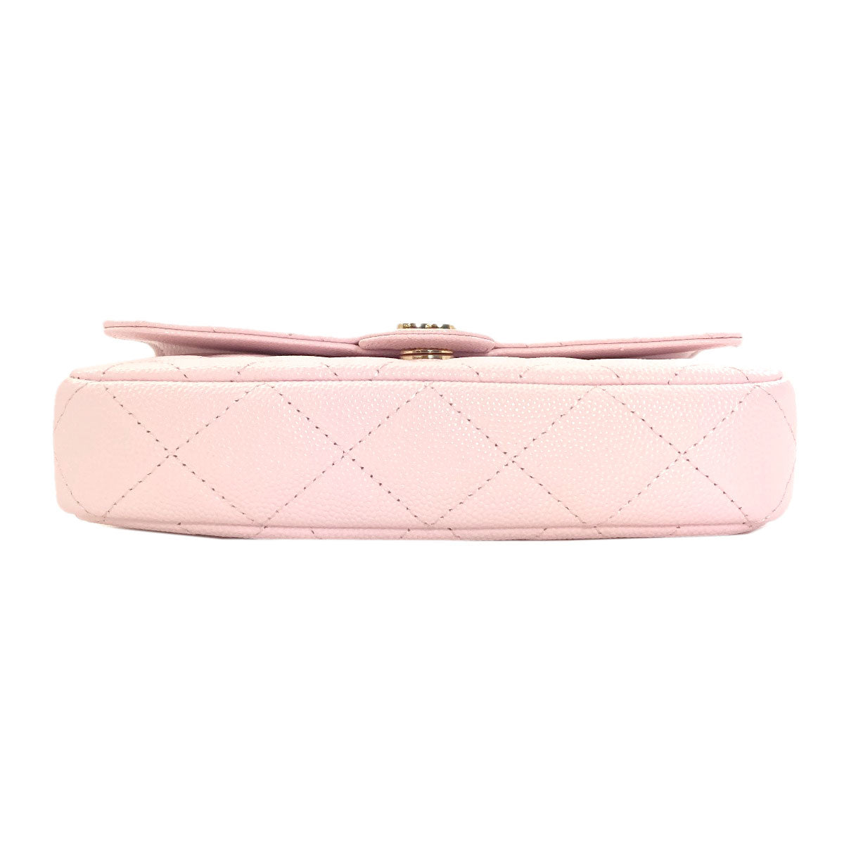 CHANEL AP2096 GoldHardware Flap Phone Case Shoulder Bag Grained Calfskin Skin Ladies [Used]