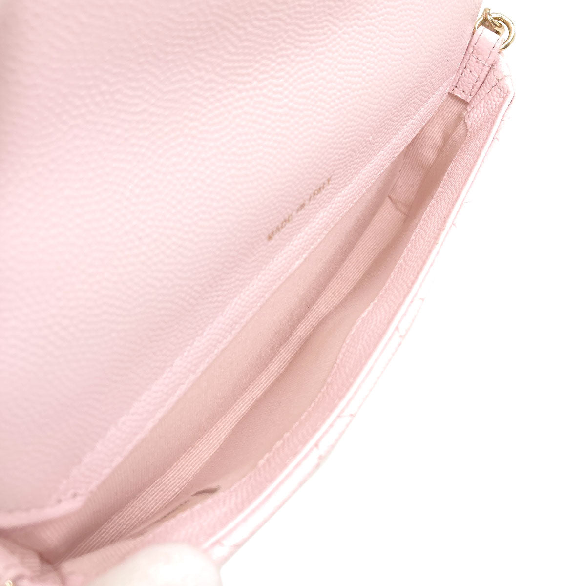 CHANEL AP2096 GoldHardware Flap Phone Case Shoulder Bag Grained Calfskin Skin Ladies [Used]