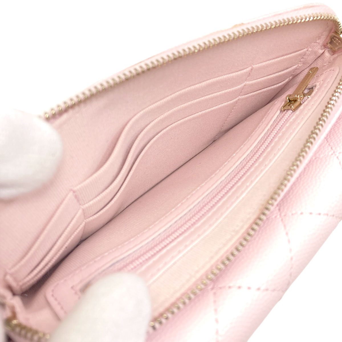 CHANEL AP2096 GoldHardware Flap Phone Case Shoulder Bag Grained Calfskin Skin Ladies [Used]