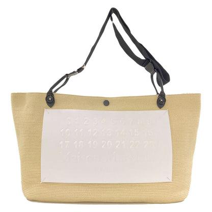 MaisonMargiela Logo patch Shoulder Bag Raffia Ladies [Used]