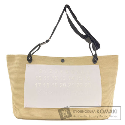 MaisonMargiela Logo patch Shoulder Bag Raffia Ladies [Used]