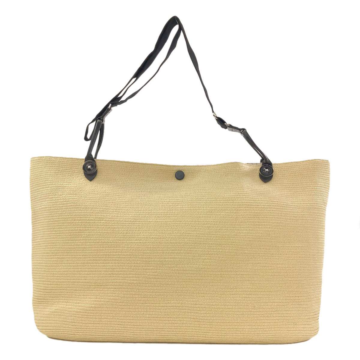 MaisonMargiela Logo patch Shoulder Bag Raffia Ladies [Used]