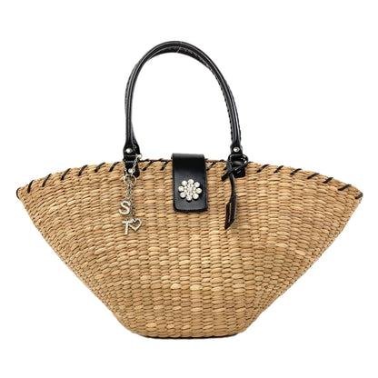 Samantha Thavasa Basket bag Tote Bag Straw Ladies [Used]