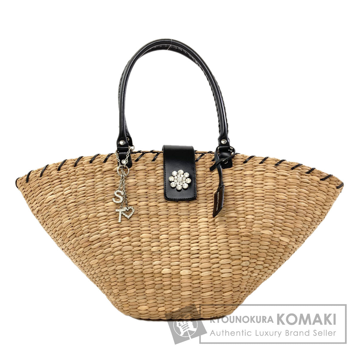 Samantha Thavasa Basket bag Tote Bag Straw Ladies [Used]
