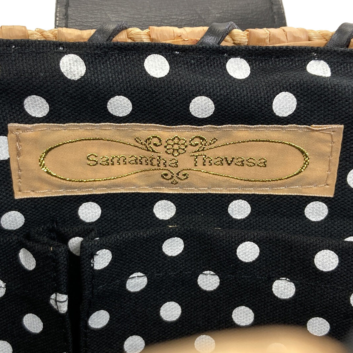 Samantha Thavasa Basket bag Tote Bag Straw Ladies [Used]