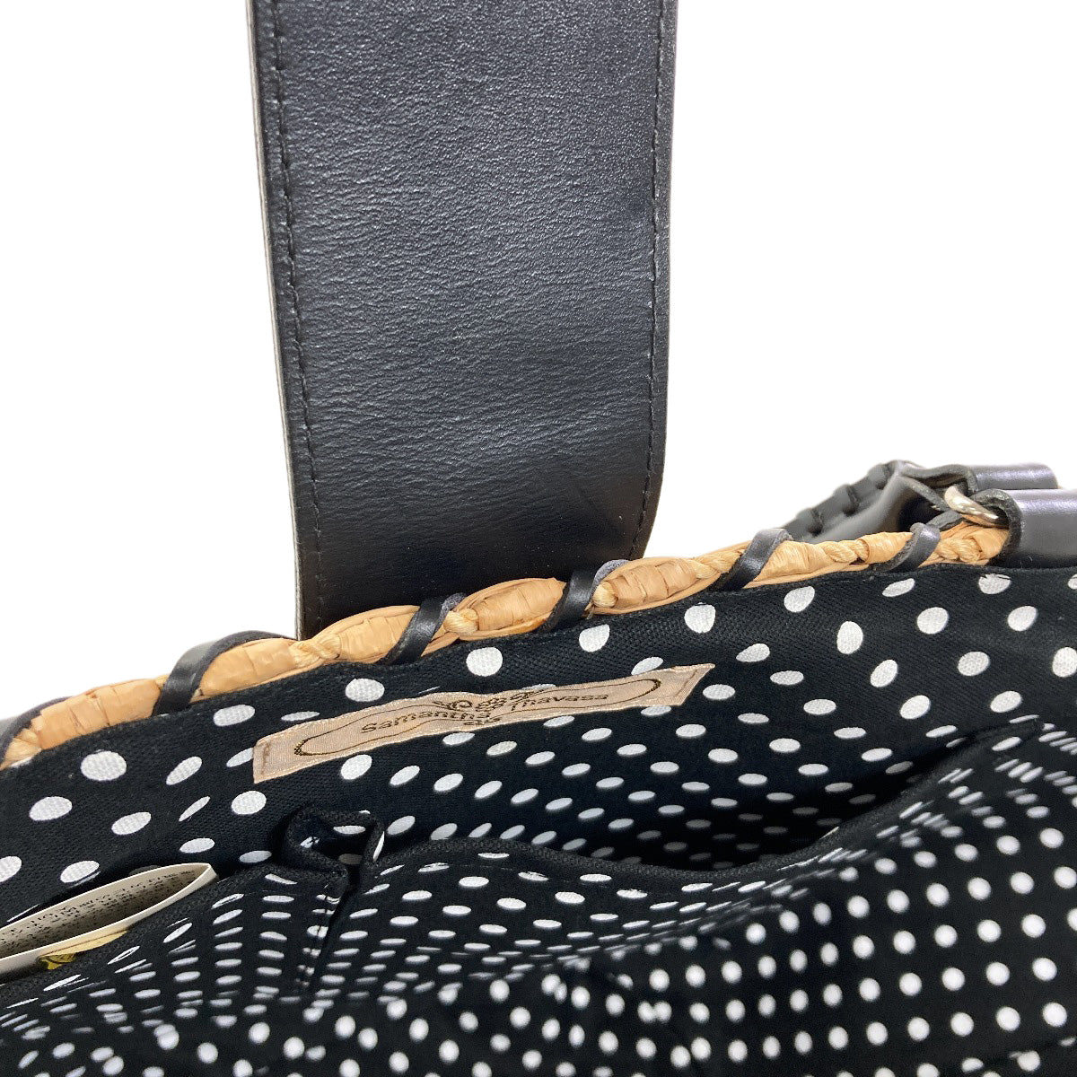 Samantha Thavasa Basket bag Tote Bag Straw Ladies [Used]