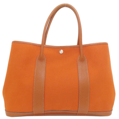 HERMES Garden Party PM Silver Hardware Tote Bag Towar Officche Ladies [Used]