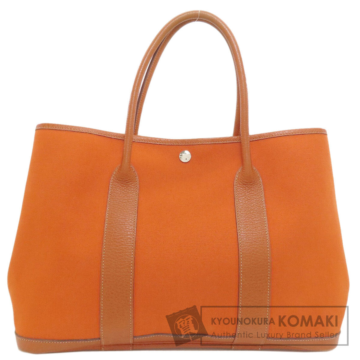 HERMES Garden Party PM Silver Hardware Tote Bag Towar Officche Ladies [Used]