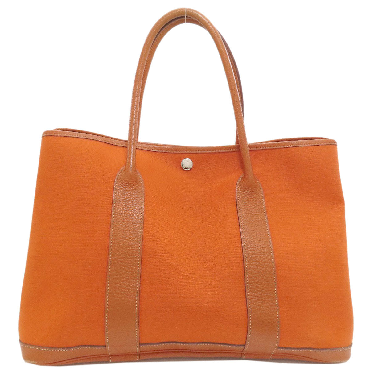 HERMES Garden Party PM Silver Hardware Tote Bag Towar Officche Ladies [Used]