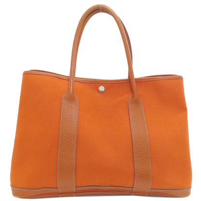 HERMES Garden Party PM Silver Hardware Tote Bag Towar Officche Ladies [Used]