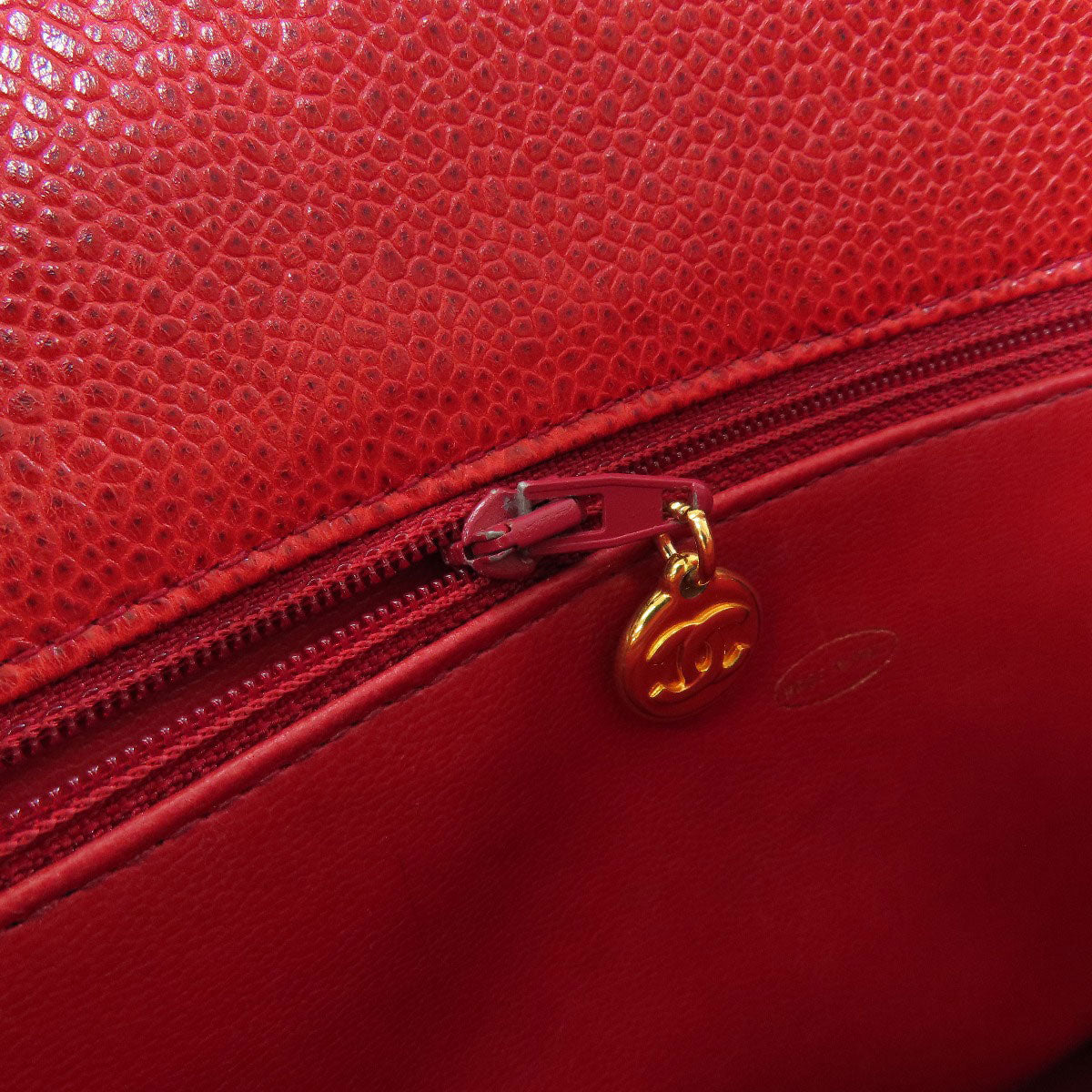 CHANEL COCO Mark GoldHardware Tote Bag Grained Calfskin Skin Ladies [Used]