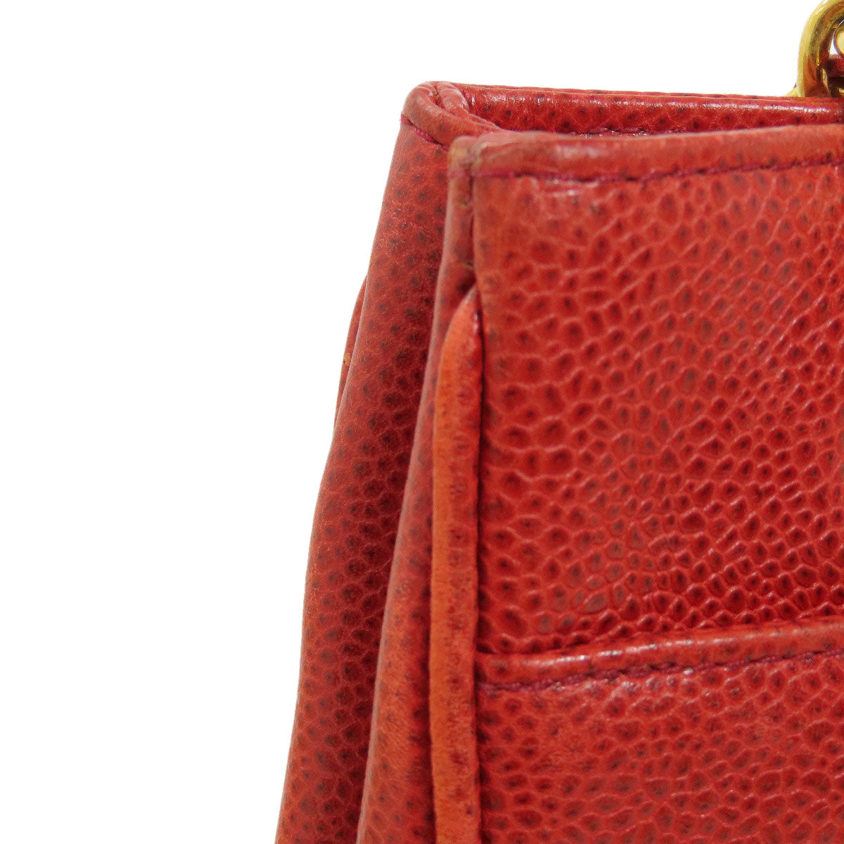 CHANEL COCO Mark GoldHardware Tote Bag Grained Calfskin Skin Ladies [Used]