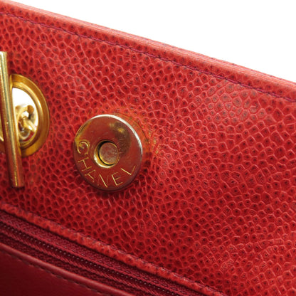 CHANEL COCO Mark GoldHardware Tote Bag Grained Calfskin Skin Ladies [Used]