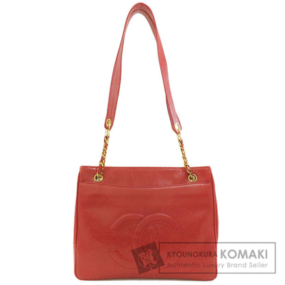 CHANEL COCO Mark GoldHardware Tote Bag Grained Calfskin Skin Ladies [Used]