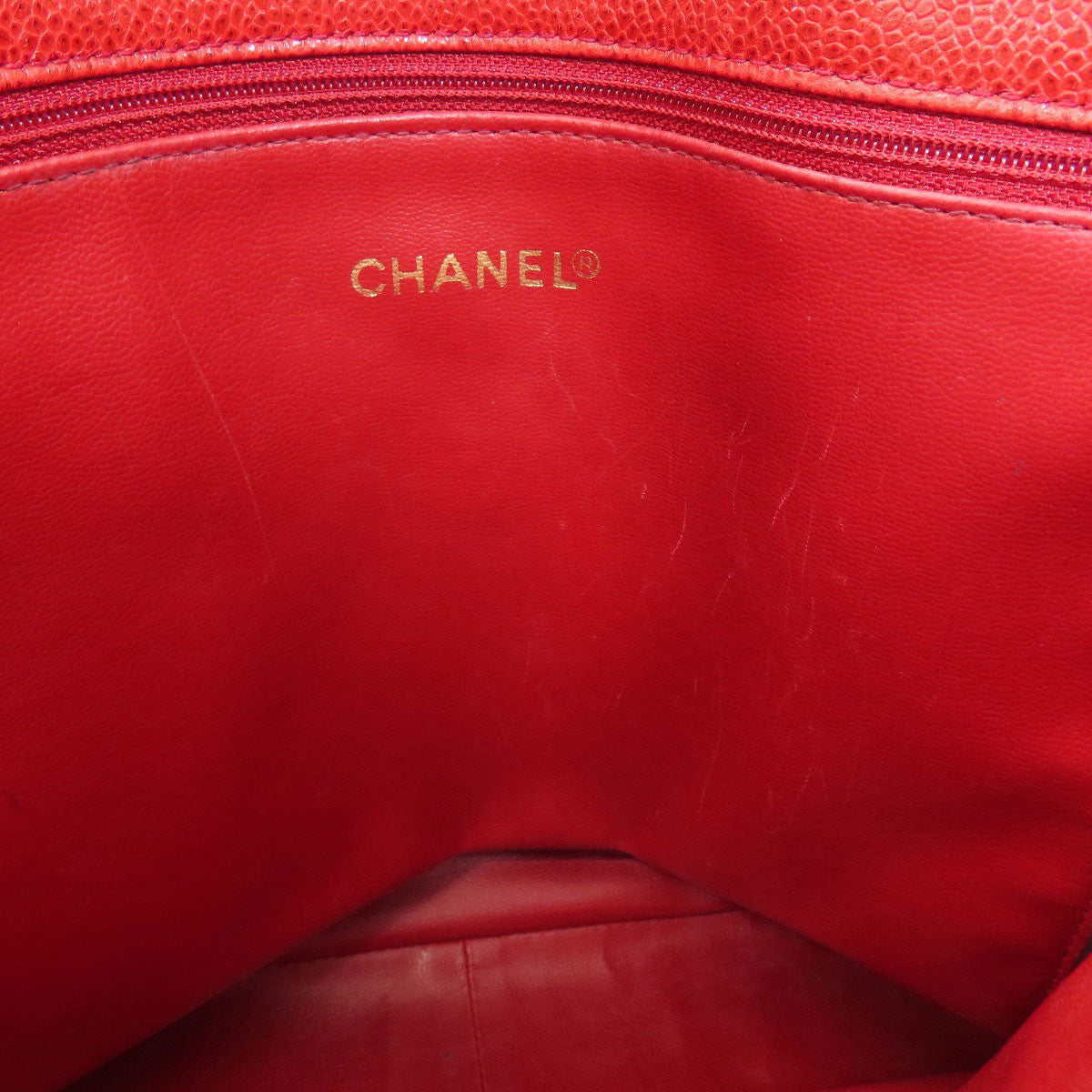 CHANEL COCO Mark GoldHardware Tote Bag Grained Calfskin Skin Ladies [Used]