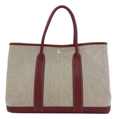 HERMES Garden Party TPM SilverHardware Handbag Tower ash Ladies [Used]