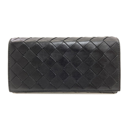 BOTTEGA VENETA Intrecciato Long wallet (with coin pocket) Leather Ladies [Used]