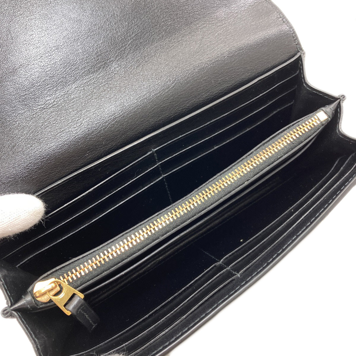 BOTTEGA VENETA Intrecciato Long wallet (with coin pocket) Leather Ladies [Used]