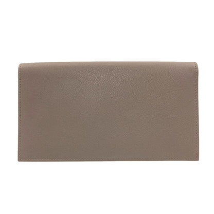 HERMES Citizen Twill Long Etan SilverHardware Long wallet (with coin pocket) Evercolor Ladies [Used]