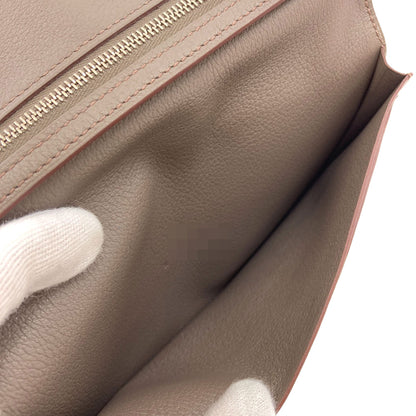 HERMES Citizen Twill Long Etan SilverHardware Long wallet (with coin pocket) Evercolor Ladies [Used]