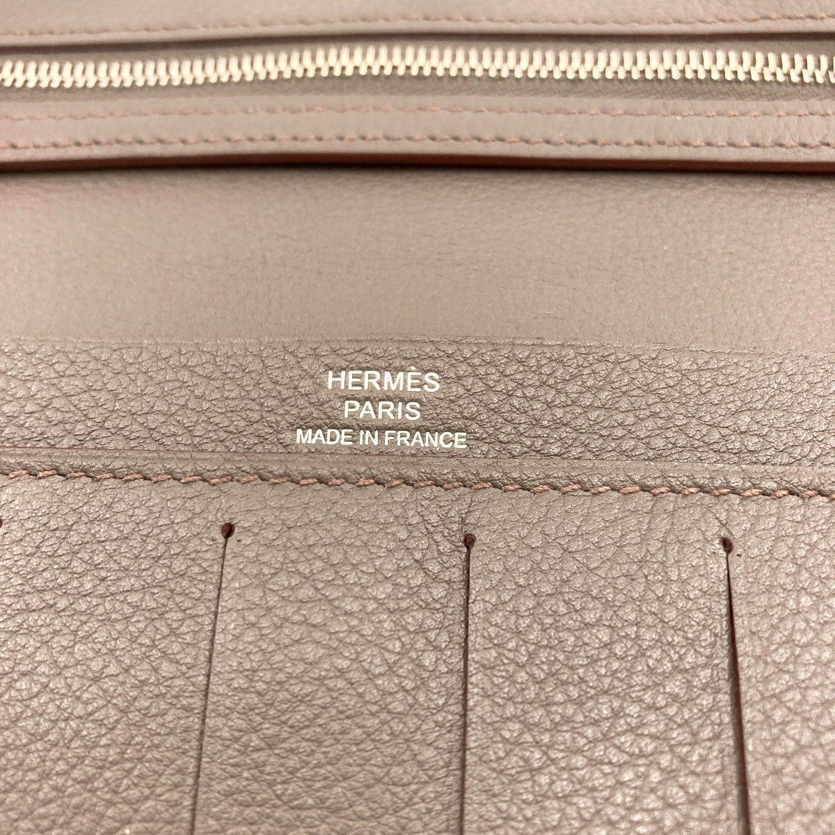 HERMES Citizen Twill Long Etan SilverHardware Long wallet (with coin pocket) Evercolor Ladies [Used]